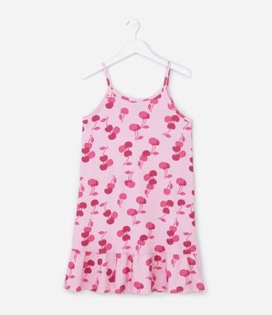 Camisón Infantil con Estampa de Cerezas - Talle 5 a 14 años 2