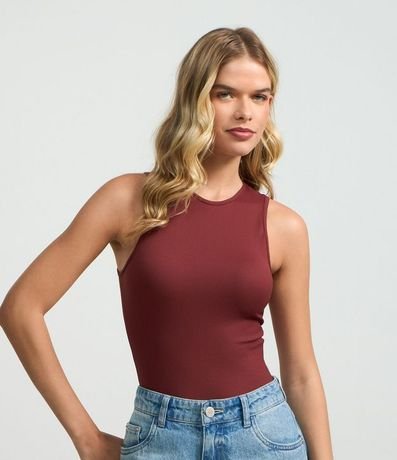 Body Básico en Rib con Cuello Halter 4
