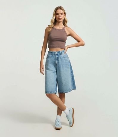 Blusa en Rib con Cuello Halter