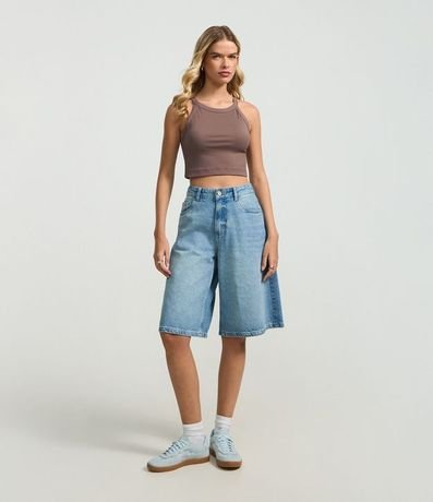 Blusa en Rib con Cuello Halter 2