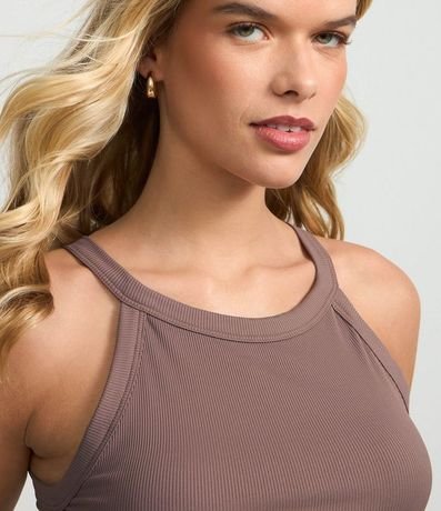 Blusa en Rib con Cuello Halter 4