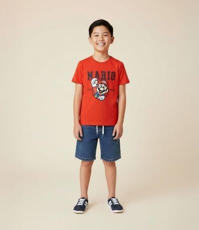 Remera Infantil con Estampa Mario de Nintendo - Talle 4 a 10 años