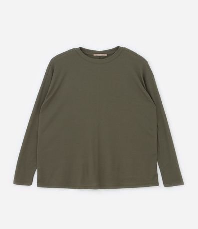 Blusa en Rib sin Sisa con Cuello Redondo Curve & Plus Size 3