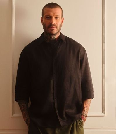 Camisa Relaxed en Cambraia de Lino Puro