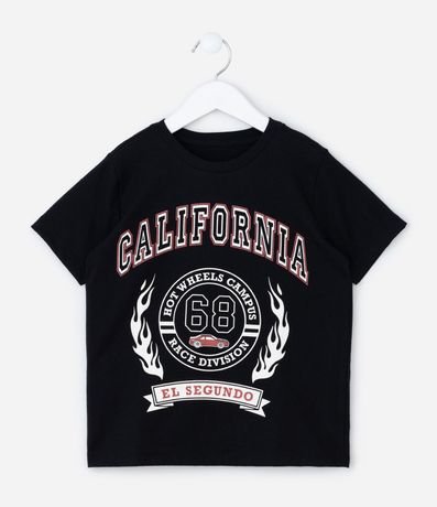Remera Infantil con Estampa California 68 Hot Wheels - Talle 4 a 10 años