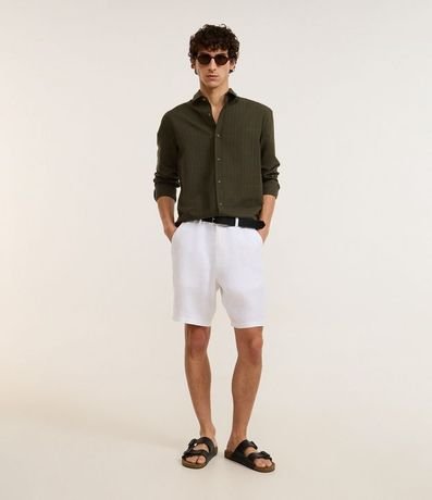 Camisa Comfort en Algodón con Textura Maquinetada 2