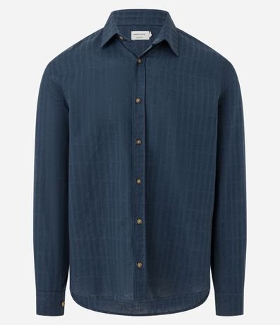 Camisa Comfort en Algodón con Textura Maquinetada 5