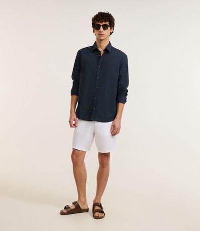 Camisa Comfort en Algodón con Textura Maquinetada 2