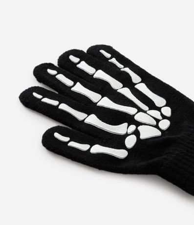 Guante Infantil en Punto Leve con Estampa de Esqueleto – Talle P al G 4