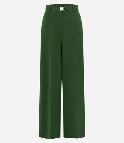 Pantalón Wide Leg en Airflow con Cinturón y Hebilla