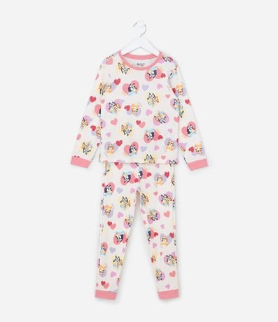 Pijama Infantil con Estampa Bluey y Bingo - Talle 3 a 8  Anos