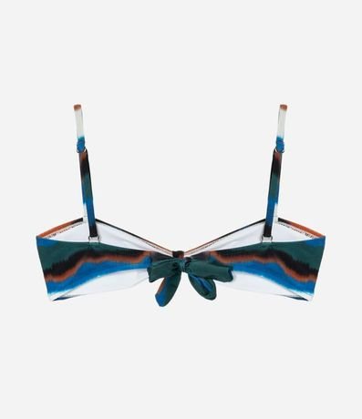 Bikini Top Torcido en Microfibra con Estampa Aquarelada 5