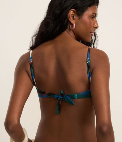 Bikini Top Torcido en Microfibra con Estampa Aquarelada 3