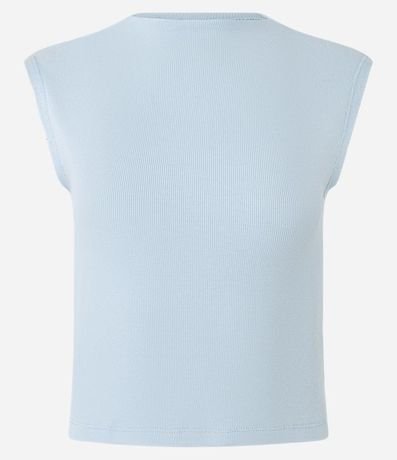 Blusa Acanalada en Rib con Cuello Alto 5