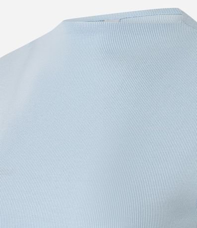 Blusa Acanalada en Rib con Cuello Alto 7