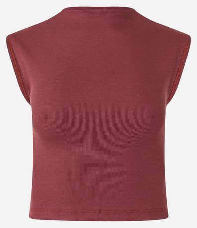 Blusa Acanalada en Rib con Cuello Alto 5