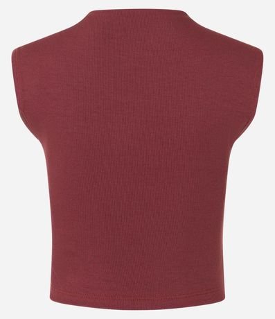 Blusa Acanalada en Rib con Cuello Alto 7