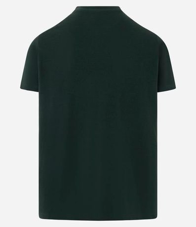 Remera Regular en Piquet con Cuello Sobrepuesto en Rib 8