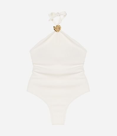 Malla Halter en Microfibra Texturizada con Adornos de Caracol 4