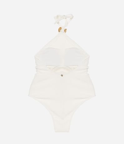 Malla Halter en Microfibra Texturizada con Adornos de Caracol 5