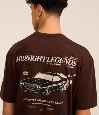 Remera Relaxed en Algodón con Estampa de Carro y Lettering Mindnight Legends 3