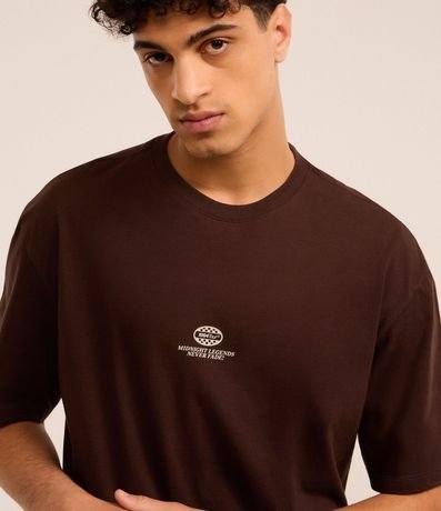 Remera Relaxed en Algodón con Estampa de Carro y Lettering Mindnight Legends 4