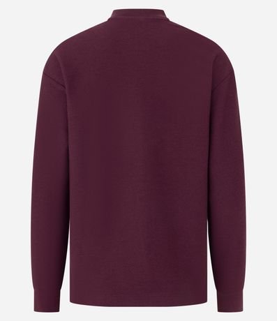 Saco en Algodón con Efecto de Sarga y Cuello Redondo 7