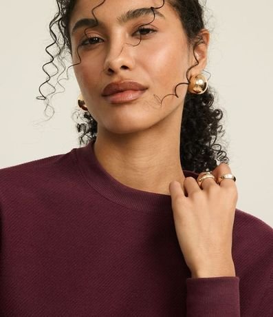 Saco en Algodón con Efecto de Sarga y Cuello Redondo 3