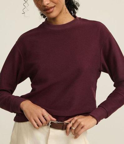 Saco en Algodón con Efecto de Sarga y Cuello Redondo 4