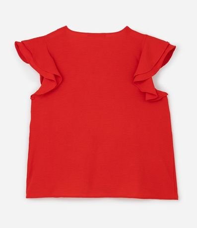Blusa en Crepé con Volado en el Hombro Curve & Plus Size 5