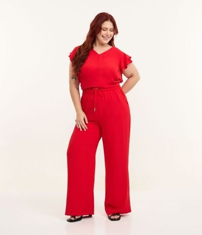 Blusa en Crepé con Volado en el Hombro Curve & Plus Size 3