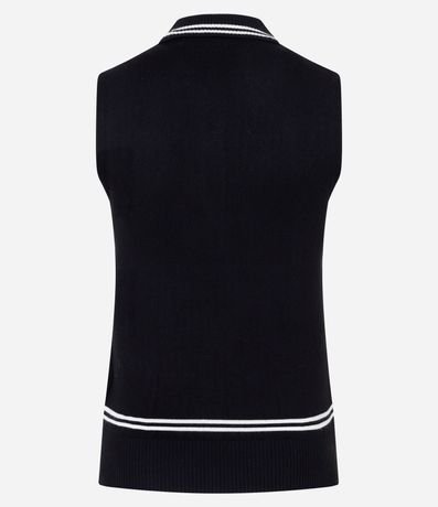 Blusa Manga Corta con Cuello Polo en Punto 7