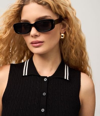 Blusa Manga Corta con Cuello Polo en Punto 3