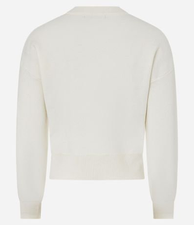 Cardigan en Efecto Punto con Botones Florales 3