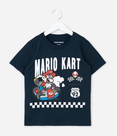 Remera Infantil con Estampa Corrida Mario Kart Speed Trial -Talle 4 a 10 años