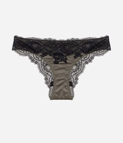 Bombacha Bikini en Microfibra con Detalle Encaje 5