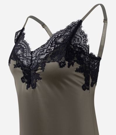 Camisón en Microfibra con Detalles de Encajes 7