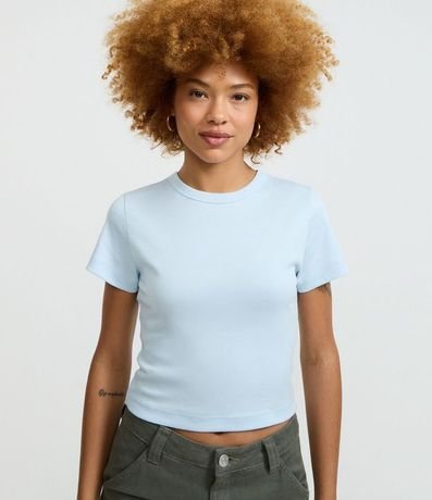 Blusa Cropped en Algodón Interlock