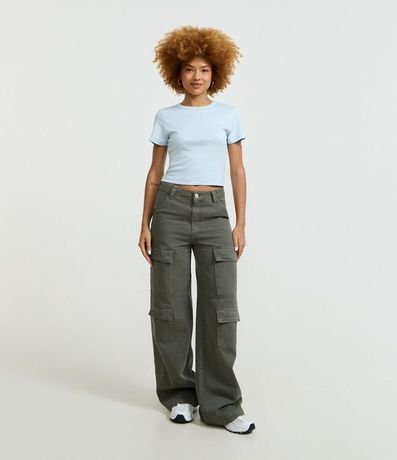 Blusa Cropped en Algodón Interlock 2