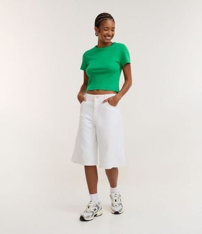 Blusa Cropped en Algodón Interlock 5