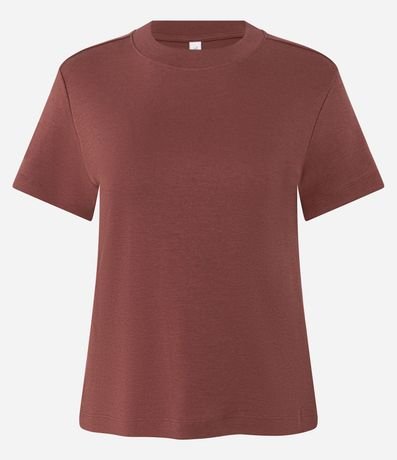 Blusa Básica en Algodón Interlock con Cuello Redondo 4