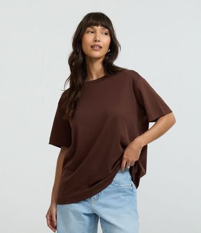 Remera Boxy en Algodón con Manga corta