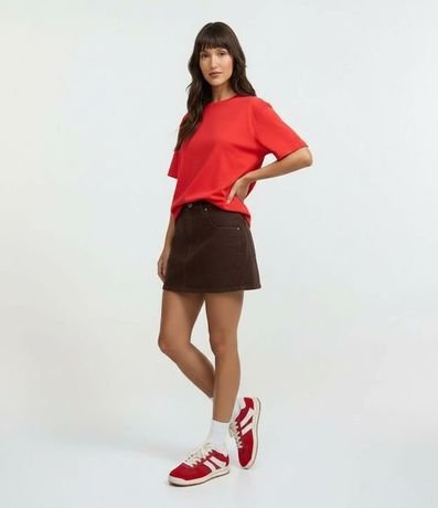 Remera Boxy en Algodón con Manga corta