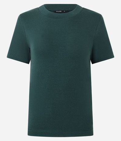 Blusa en Rib con Cuello Redondo