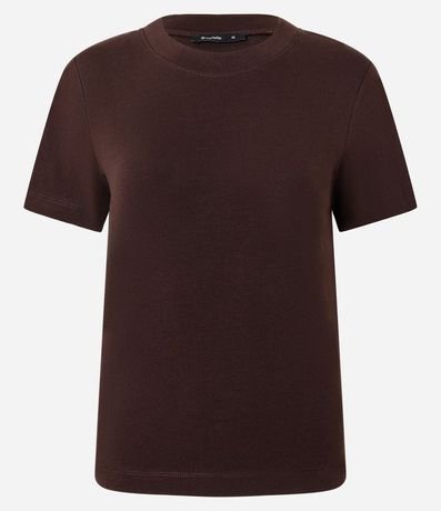 Blusa en Rib con Cuello Redondo