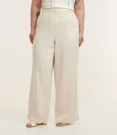Pantalón Wide Leg sastrería en Viscolino Curve & Plus Size 2
