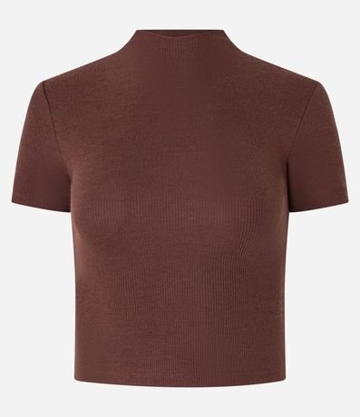 Blusa Básica Texturizada en Viscosa con Cuello Alto 6