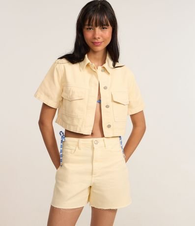 Short Mom en Sarga con Bolsillos 2