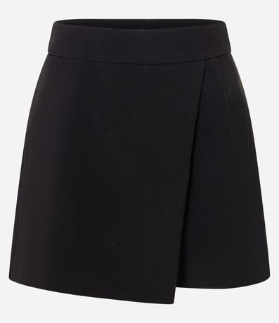 Short Pollera Sastre Cintura Alta con Traspase Sobre 1