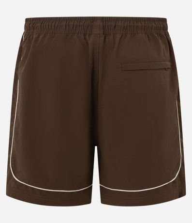 Bermuda Tecnológico Liso con Piping Contrastante 7